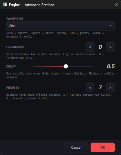 Advanced Settings 對話框